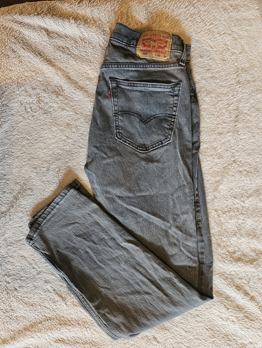 Levi's 559 Jeans Men's  Straight Leg Gray Denim Jeans Size 30×34